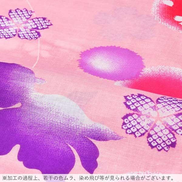 浴衣 レディース 単品 「薄桃色地　桜に金魚」 フリーサイズ レトロ モダン 大人柄 女性浴衣単品 女浴衣 ゆかた yukata 【メール便不可】