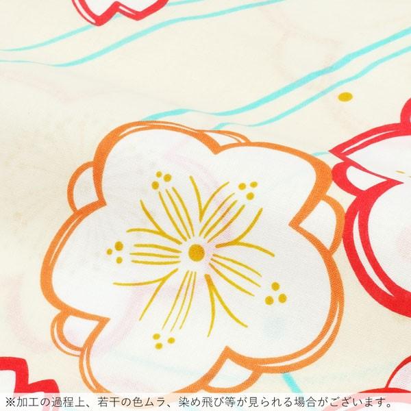 浴衣 レディース 単品 「クリーム色、オレンジ×ピンク 梅、桜」 フリーサイズ レトロ モダン 大人柄 女性浴衣単品 女浴衣 ゆかた yukata 【メール便不可】