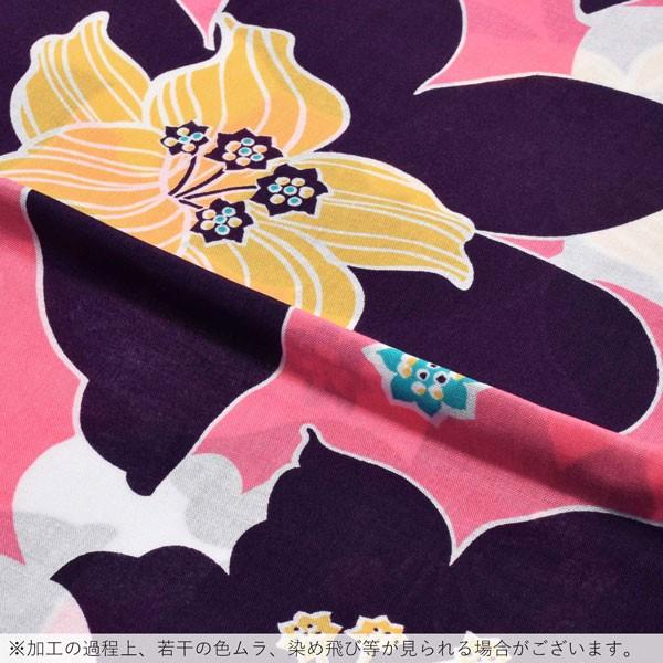 浴衣 レディース 単品 「ピンク色地 変わりカトレア」 フリーサイズ レトロ モダン 大人柄 女性浴衣単品 女浴衣 ゆかた yukata 【メール便不可】