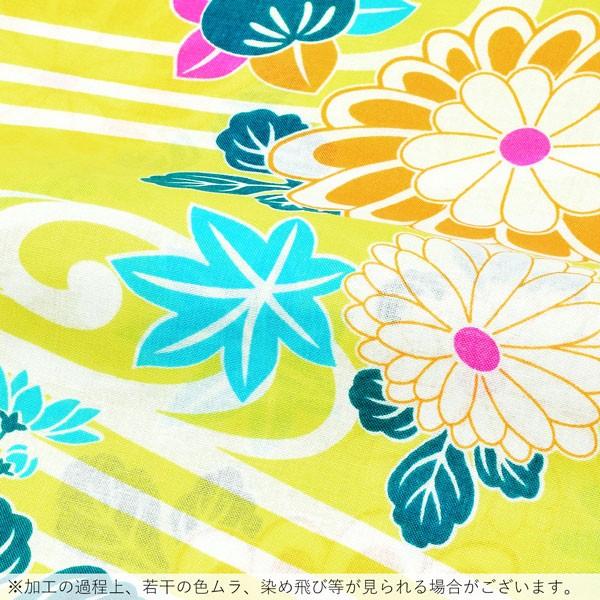 Prices down2）浴衣 レディース 単品 「黄緑色地 流水に菊