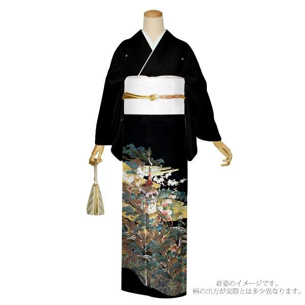 黒留袖 お仕立て上がり 7点 セット 正絹 「祭風景」 紋入れ代込み 袋帯  