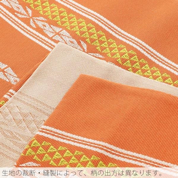 浴衣 帯 半幅帯 「献上柄風 珊瑚朱色地×黄緑 裏白地 KIMONOMACHI」 大人 小袋帯 レディース 女性用 浴衣帯 半巾帯 半幅帯単品 京都きもの町オリジナル 【メール便不可】