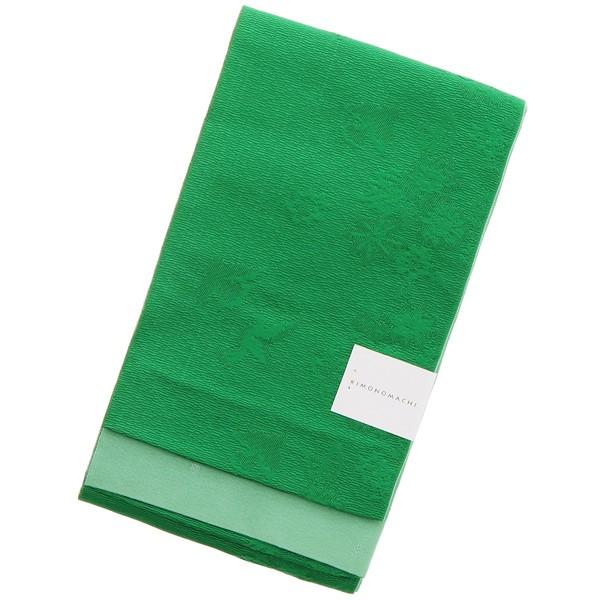 浴衣 帯 半幅帯 「緑 花と鳥 KIMONOMACHI」 大人 小袋帯 レディース 女性用 浴衣帯 半巾帯 半幅帯単品 京都きもの町オリジナル 【メール便不可】