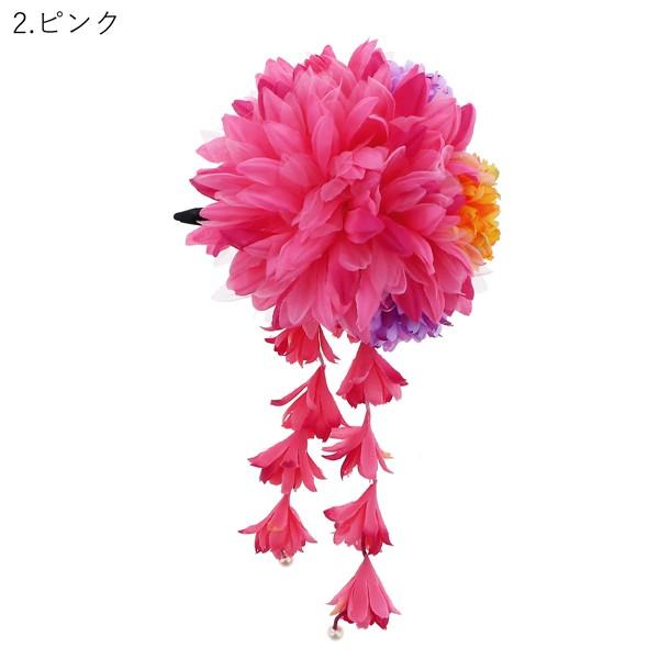 Prices down3）浴衣 髪飾り 「お花のクリップ髪飾り パープル・ピンク
