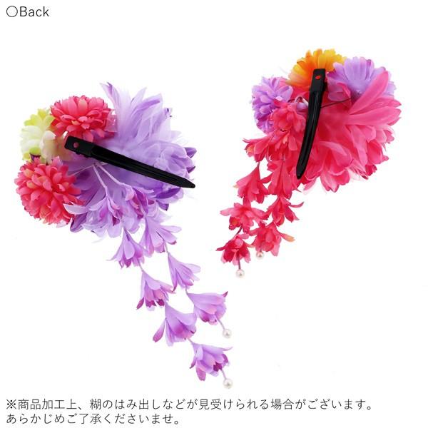 浴衣 髪飾り お花のクリップ髪飾り パープル ピンク ヘアアクセサリー 大人 レディース 着物 浴衣 子供 メール便不可 Ss2106wkk30 京都きもの町 Yahoo 店 通販 Yahoo ショッピング