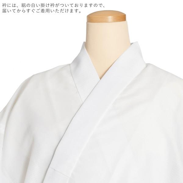 男長襦袢 絽 洗える長襦袢 「男性用 夏用長襦袢 白 お仕立てあがり」 S/M/L/LL/3Lサイズ 長襦袢単品 メンズ 男性用 男用 夏用襦袢 洗える襦袢 半衿付き 和装下着 着物 【メール便不可】