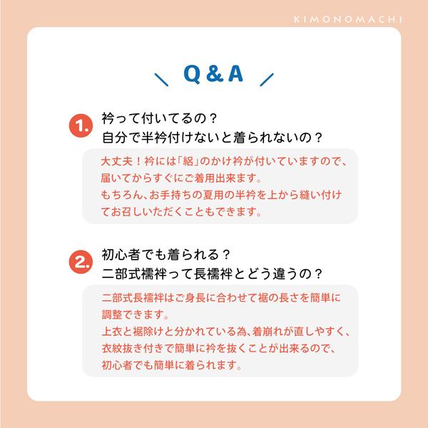 二部式襦袢 レディース 絽 洗える襦袢 「夏用二部式襦袢 白」 Mサイズ Lサイズ 半襦袢と裾よけのセット 女性用 夏用襦袢 洗える襦袢 半衿付き 衣紋抜き付き 和装下着 着物 【メール便不可】