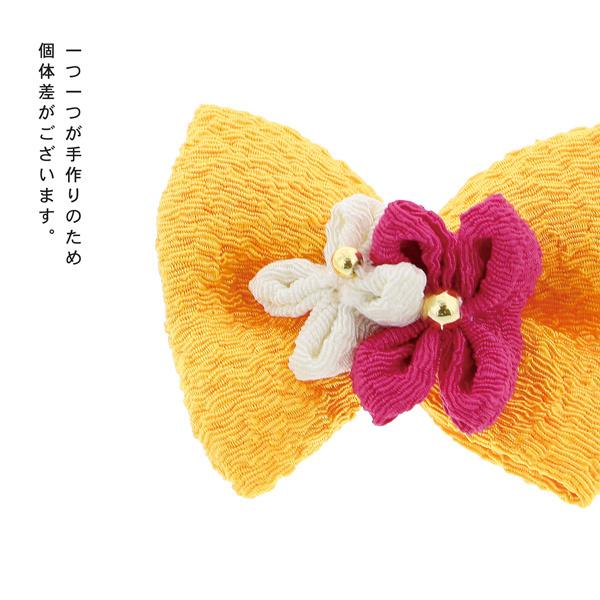 リボン髪飾り つまみ細工 お花髪飾り 「つまみの小花のプチリボンクリップ 全6色」 ヘアアクセサリー 大人用・子供用 レディース 着物 和装 浴衣 カジュアル着物 七五三 女の子 ワンポイント 髪飾り単品【メール便対応可】