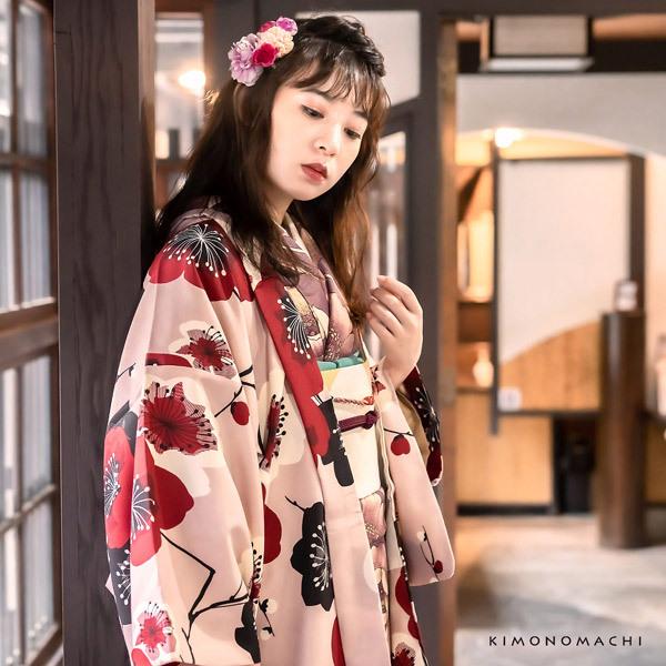 KIMONOMACHI 羽織 着物 女性 洗える 単品「梅 ピンク」 オリジナル 