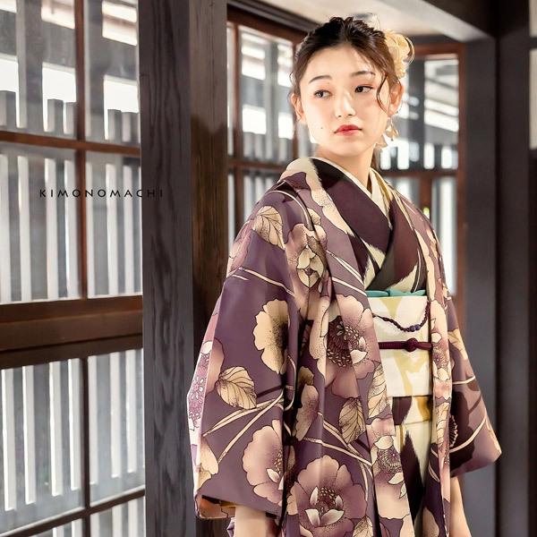 KIMONOMACHI 羽織 着物 女性 洗える 単品「ポピー 浅紫色」 オリジナル