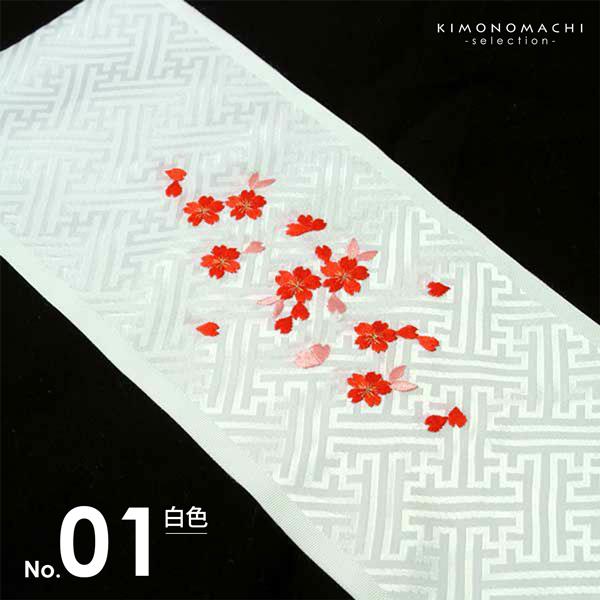 七五三 女の子 刺繍半衿 単品「白・赤・ピンク 全3色」 子供用 刺繍半襟 七五三小物 女児 ＜R＞【メール便対応可】