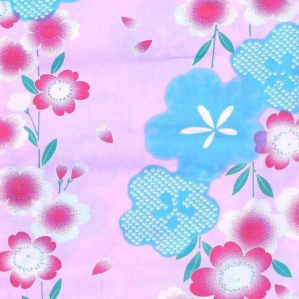 Prices down2）浴衣 レディース 単品 「夏ごころ浴衣 ピンク 赤と水色