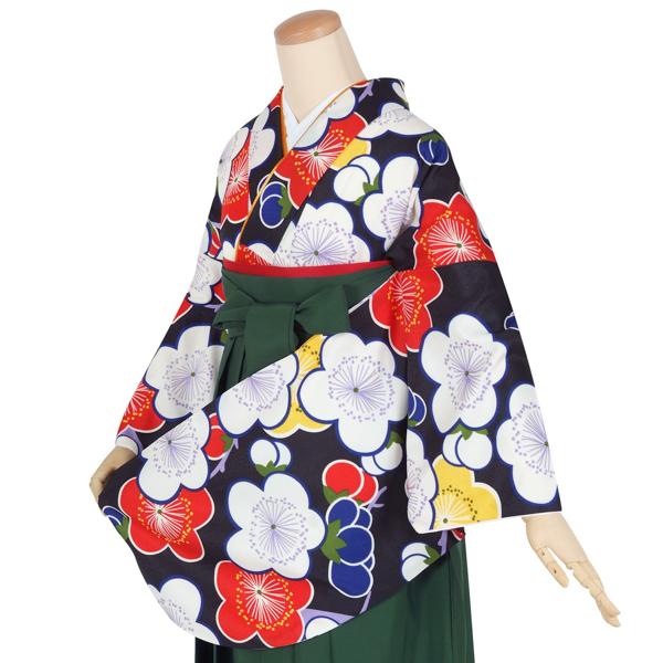 卒業式 袴 袴用着物 中古 単品 黒 梅の花 襦袢プレゼント 貸衣装処分 レンタル処分品 着物 二尺袖 美品 レディース 中古品 メール便不可 Ss23hkm 京都きもの町 通販 Yahoo ショッピング