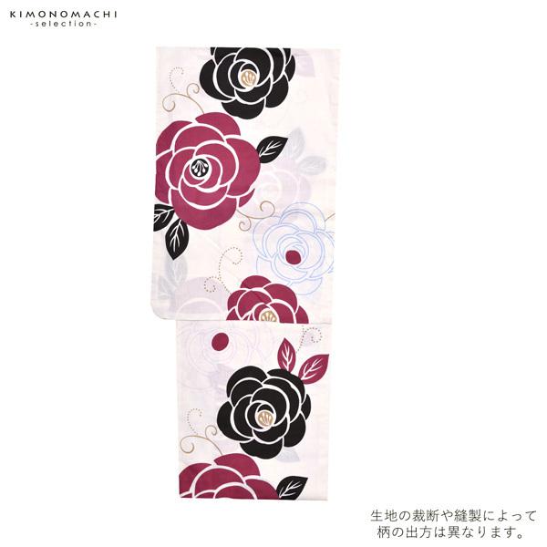 冬バーゲン 特別送料無料 浴衣 レディース メール便不可 Ss23ykl10 Yukata フリーサイズ 生成り地にエンジと黒のバラ 単品 浴衣単品 Pathwaysfl Org
