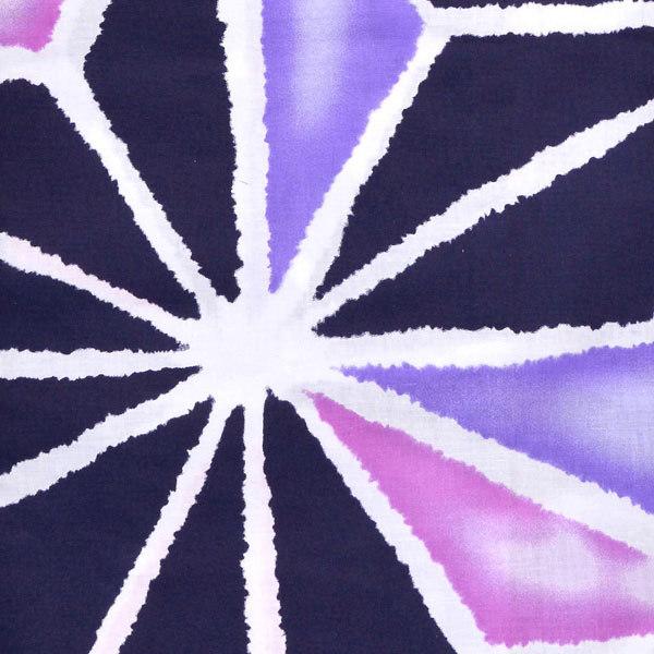 Prices down2）浴衣 レディース 単品 「濃紺 麻の葉」 フリーサイズ