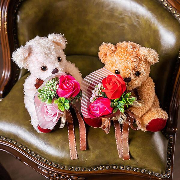 バスフレグランス 母の日 2021 花 入浴剤 テディベア「フラワーベア 全