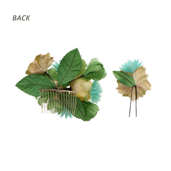 訳アリ)(アウトレット品)コーム 髪飾り「お花のコームとUピンの2点