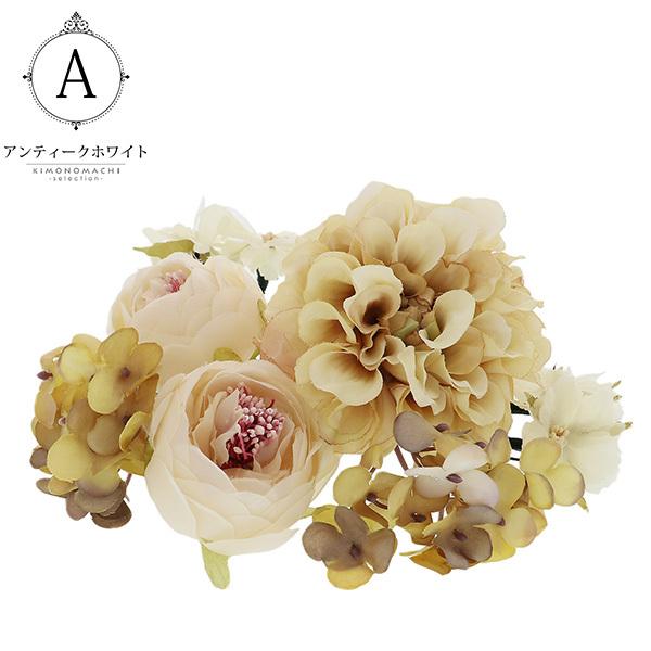 豪華【ホワイト✕ニュアンスカラー】ドライフラワー髪飾り編みおろしハレの日お花飾り 豪華【ホワイト✕ニュアンスカラー】ドライフラワー髪飾り編みおろしハレの日お花飾り