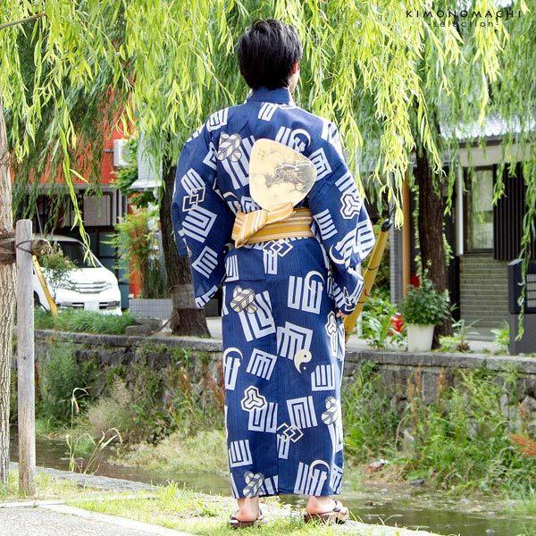 浴衣 メンズ 単品 男浴衣 青地 源氏香と紋 M L Ll 3l 4l 4tl 5tl メンズ浴衣 男性浴衣 男性用浴衣 大きいサイズ ゆかた Yukata メール便不可 Ss26men30 京都きもの町 通販 Yahoo ショッピング