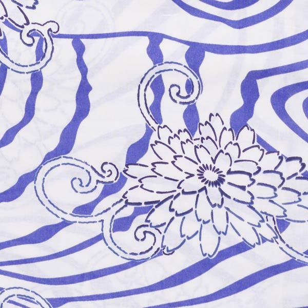 Prices down2）浴衣 メンズ 単品 「男浴衣 CANOA 生成り地に青色