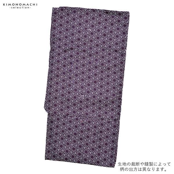 浴衣 メンズ 単品 「男浴衣 CANOA 紫地に六つ手卍文様」 L LL メンズ浴衣 男性浴衣 男性用浴衣 ゆかた yukata 【メール便不可】