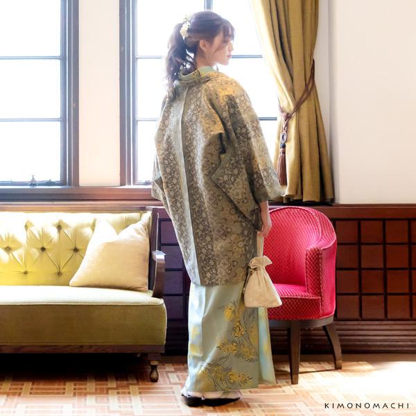 羽織 単品 KIMONOMACHI オリジナル 「縞更紗 利休」 ポリエステル 洗える羽織 きもの福袋から飛び出したオリジナル羽織 京都きもの町オリジナル カジュアル着物 【メール便不可】