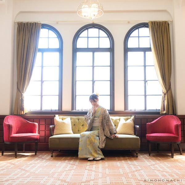 羽織 単品 KIMONOMACHI オリジナル 「縞更紗 利休」 ポリエステル 洗える羽織 きもの福袋から飛び出したオリジナル羽織 京都きもの町オリジナル カジュアル着物 【メール便不可】