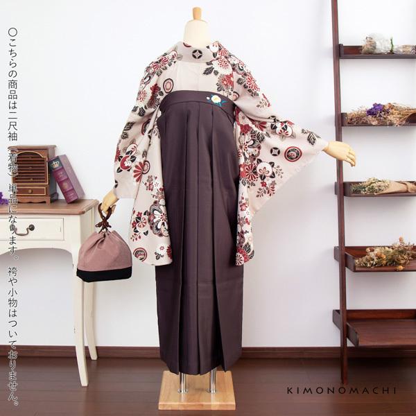 KIMONOMACHI 二尺袖着物 単品 「花紋散らし 灰梅」 KIMONOMACHI KIMONOMACHI 二尺袖着物 単品 「花紋散らし 灰梅」 KIMONOMACHI