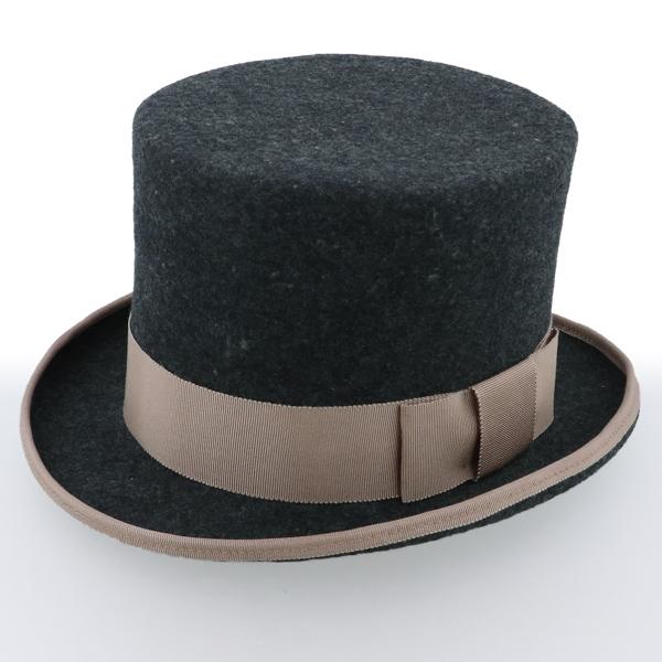 帽子 子供 キッズ 日本製 「シルクハット グレー」こども 男の子 52cm