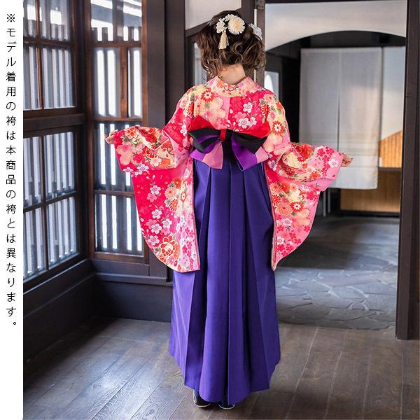 中古品)卒業式袴セット 「二尺袖:ピンク 桜に花紋+袴:青紫 中古品)卒業式袴セット 「二尺袖:ピンク 桜に花紋+袴:青紫