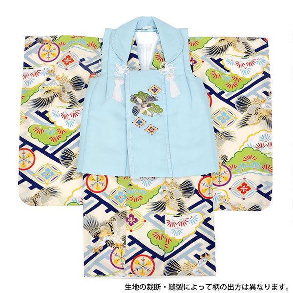 七五三 男 着物 3歳 フルセット 被布セット 小町 「工字繋ぎに鷹