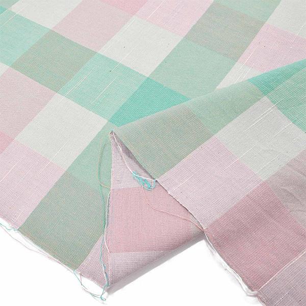 伊勢木綿 洗える着物 単品 「箱格子 浅紫色×白藍（夢物語）」 お仕立て