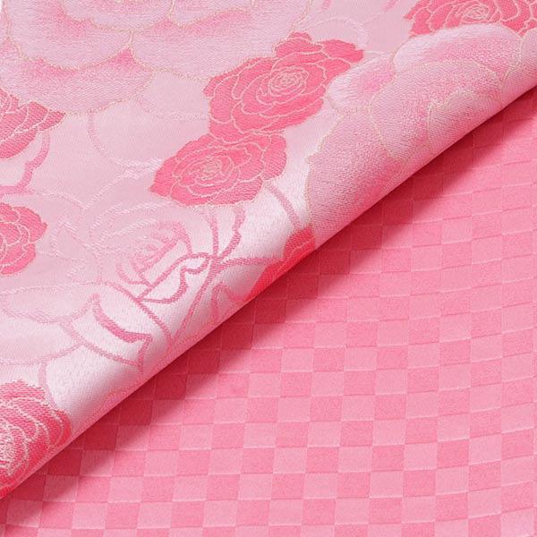 【中古品】振袖 帯 振袖用袋帯 「淡ピンク 薔薇尽くし」 仕立て上がり 振袖用 礼装用袋帯 ポリエステル 成人式 貸衣装処分 レンタル処分品【メール便不可】