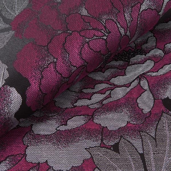 【中古品】振袖 帯 振袖用袋帯 「黒ピンク 大輪の牡丹」 仕立て上がり 振袖用 礼装用袋帯 ポリエステル 成人式 貸衣装処分 レンタル処分品【メール便不可】