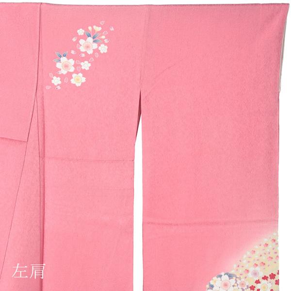 新古品)お仕立て上がり 振袖単品 「桃花色 桜」 振り袖 着物