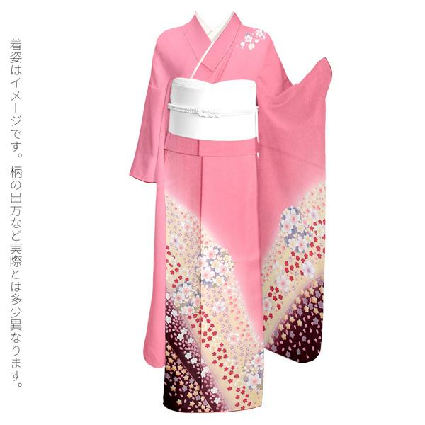 【新古品】お仕立て上がり 振袖単品 「桃花色 桜」 振り袖 着物 レディース 成人式 結婚式 結納 パーティー 晴れ着 【メール便不可】ss2512fml10 新古品)お仕立て上がり 振袖単品 「桃花色 桜」 振り袖 着物