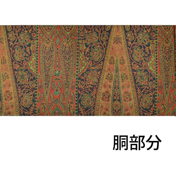 【中古品】仕立て上がり 九寸帯 「更紗」 洒落帯 【メール便不可】