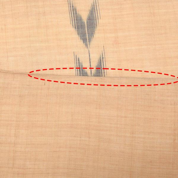 【中古品】仕立て上がり 九寸名古屋帯 「生成りに矢羽」 上布 【メール便不可】