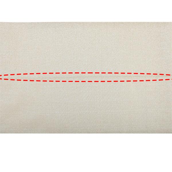 中古品)仕立て上がり 袋帯 「銀 堂本印象風」 正絹 (メール便不可