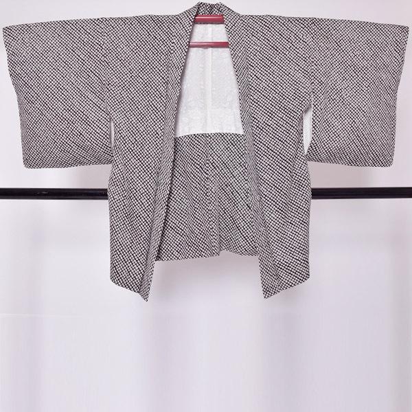 羽織　総絞り　鹿の子模様　青海波　菱形模様　ワインレッド　着物　101t Prices down3）(中古品)羽織 「朱色 亀甲文 鹿の子絞り」 正絹 総絞り