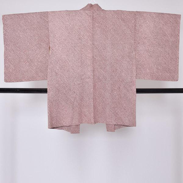 付下げ 鹿の子絞り 絞り模様 縮緬 ちりめん 華柄 金糸 ピンク NK-826 Prices down）(中古品)羽織 「紫 鹿の子絞り」 正絹 総絞り 羽織り