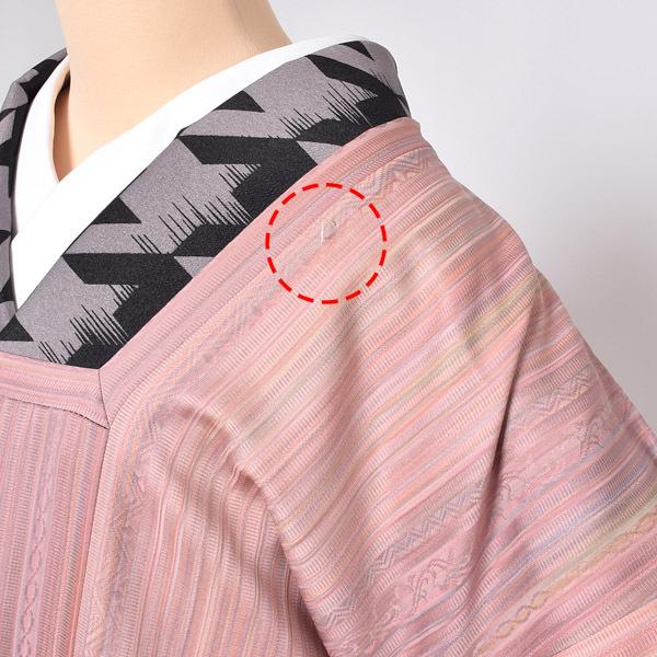 Prices down2)(中古品)着物コート 「浅いピンク 更紗風」 正絹 Prices down2)(中古品)着物コート 「浅いピンク 更紗風」 正絹