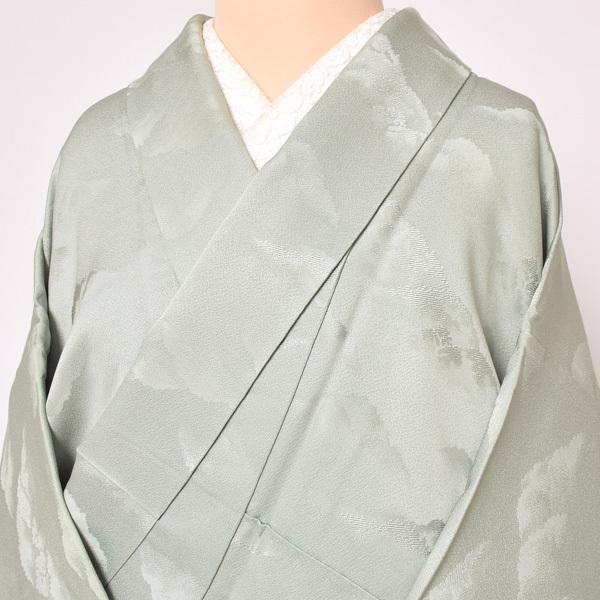 ［2257］色無地 美品 霞地紋 小田急扱い 一つ紋 木瓜 正絹 着物 袷 袷】霞色 色無地 一つ紋 | 大山キモノ・ちぇらうなぼるた