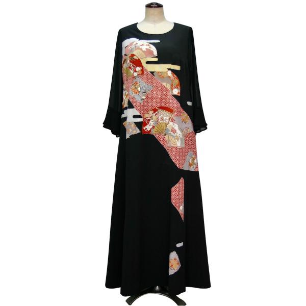 着物リメイクドレス 母親 母親 参列 留袖ドレス 一点物の正絹留袖ドレス 結婚式 ミセス フォーマルドレス ワンピース ドレス ブライダル 日本製 正絹 和ドレス 親族 送料無料 17号