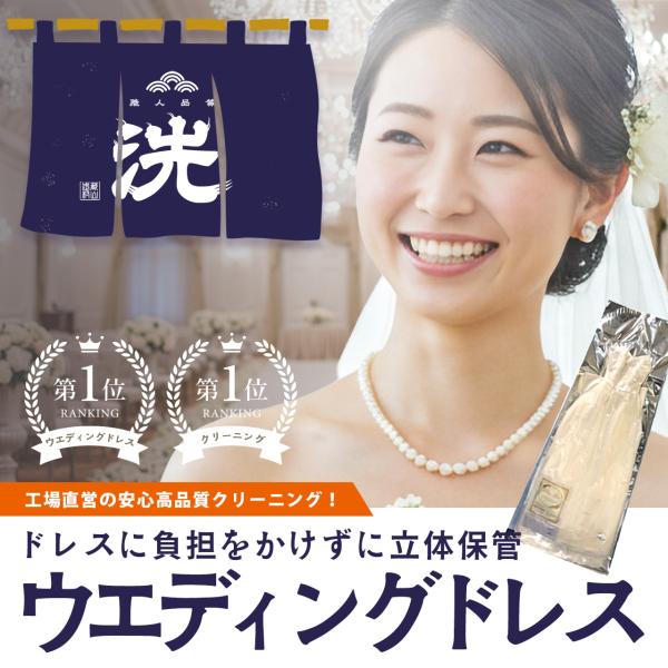 除菌・抗菌・染み抜き・クリーニング済み　真空パック ウェディングドレス9～13号 除菌・抗菌・染み抜き・クリーニング済み 真空パック ウェディング