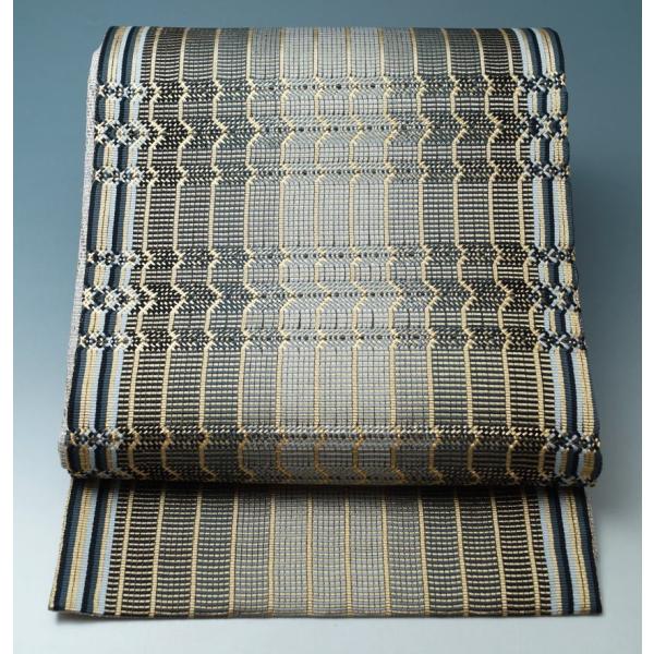 正絹　袋帯　組織り　日本刺繍　蝶に華車　ひなや工房 正絹袋帯組織り日本刺繍蝶に華車ひなや工房