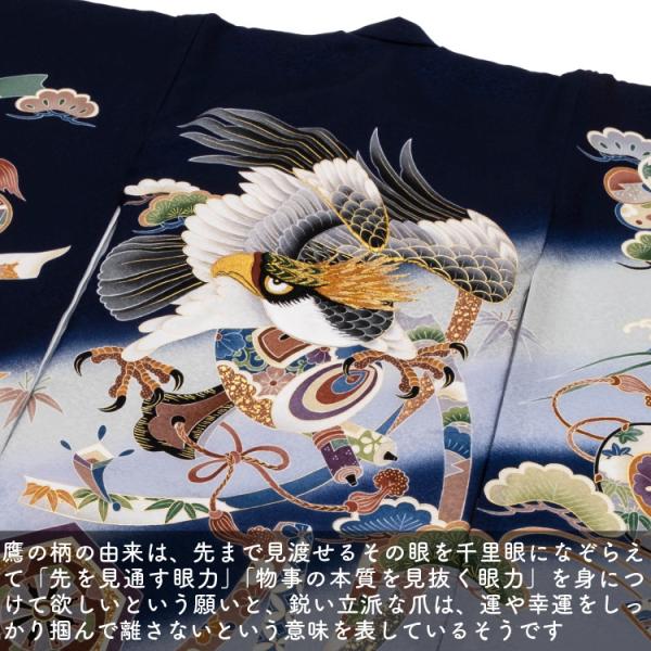 お宮参り 着物 男の子 初着 産着 正絹 鷹 紺 男児 祝着 掛け着 購入 販売 Morenotafurt Com