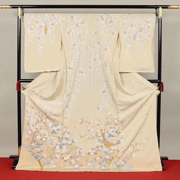 和遊館】即決eha1707 お仕立て付き！本加賀友禅「鶴見保次」大塚生地浜 