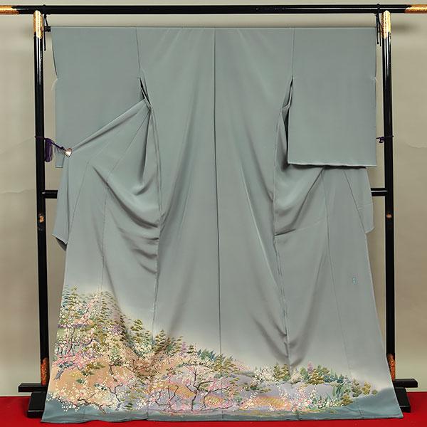 和遊館 即決eha3145 本加賀友禅作家 西川永良 浜ちりめん 高級 色留袖