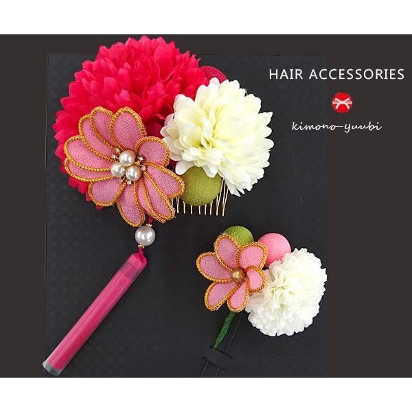 髪飾り 濃ピンク系 振袖 結婚式 髪留め Freek F 2 きもの遊美 通販 Yahoo ショッピング